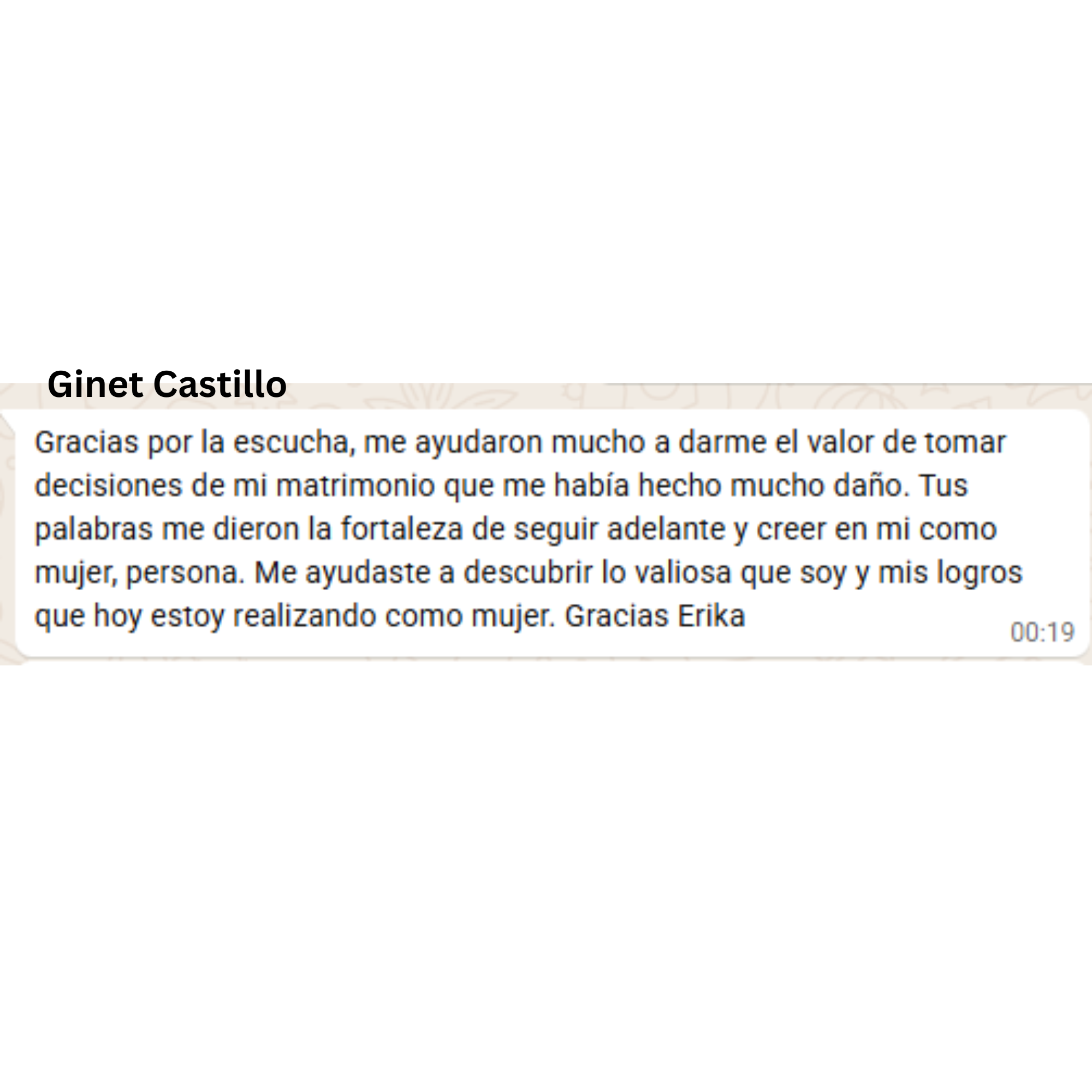 Testimonio de Ginet Castillo